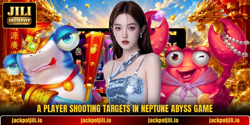 A player shooting targets in Neptune Abyss Game