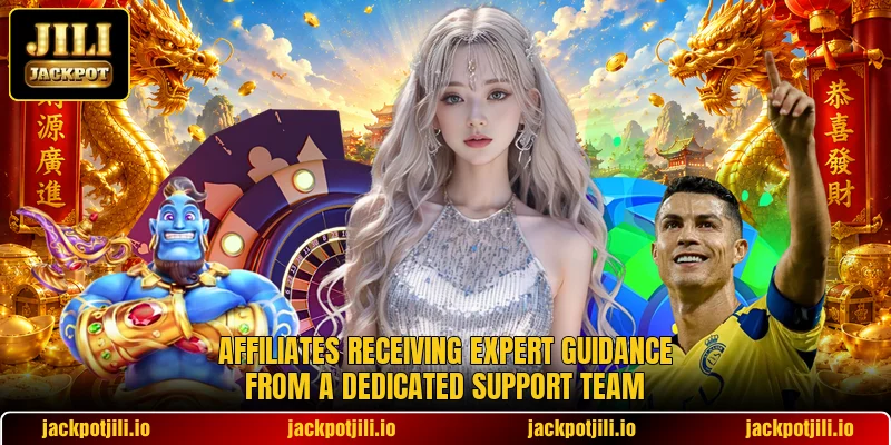 Affiliates receiving expert guidance from a dedicated support team Affiliates receiving expert guidance from a dedicated support team