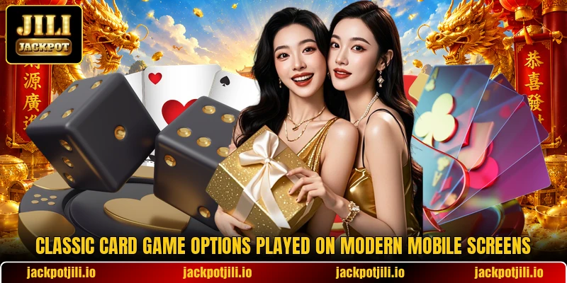 Classic card game options played on modern mobile screens