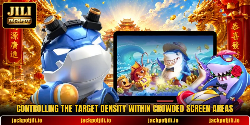 Controlling the target density within crowded screen areas