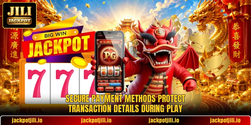 Secure payment methods protect transaction details during play