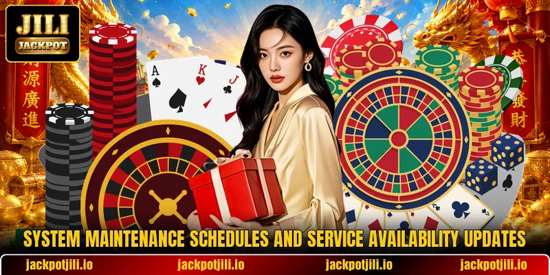 System maintenance schedules and service availability updates