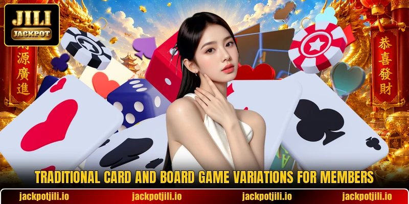 Traditional card and board game variations for members